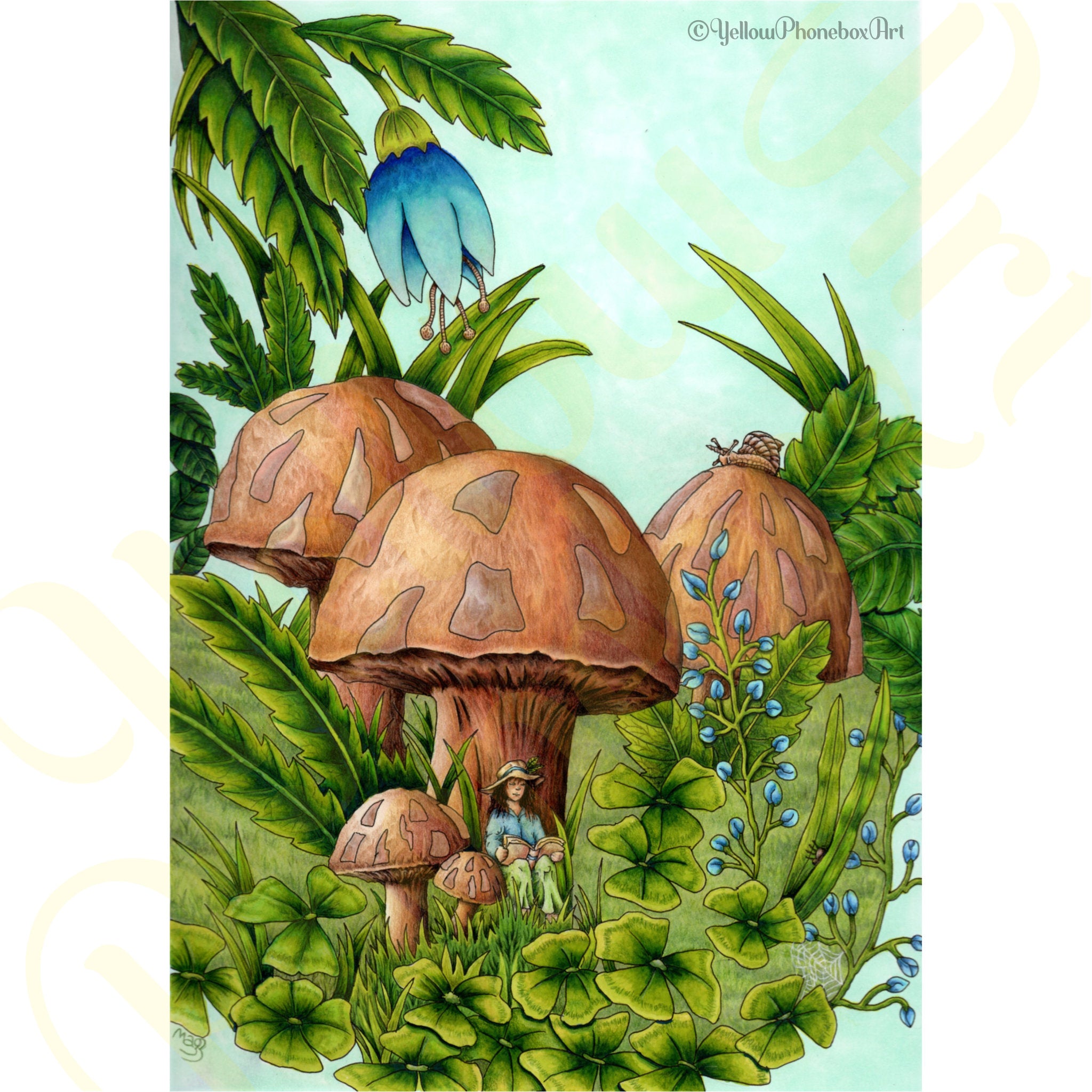 ‘Reading Room’ - Handmade Greetings Card With Envelope