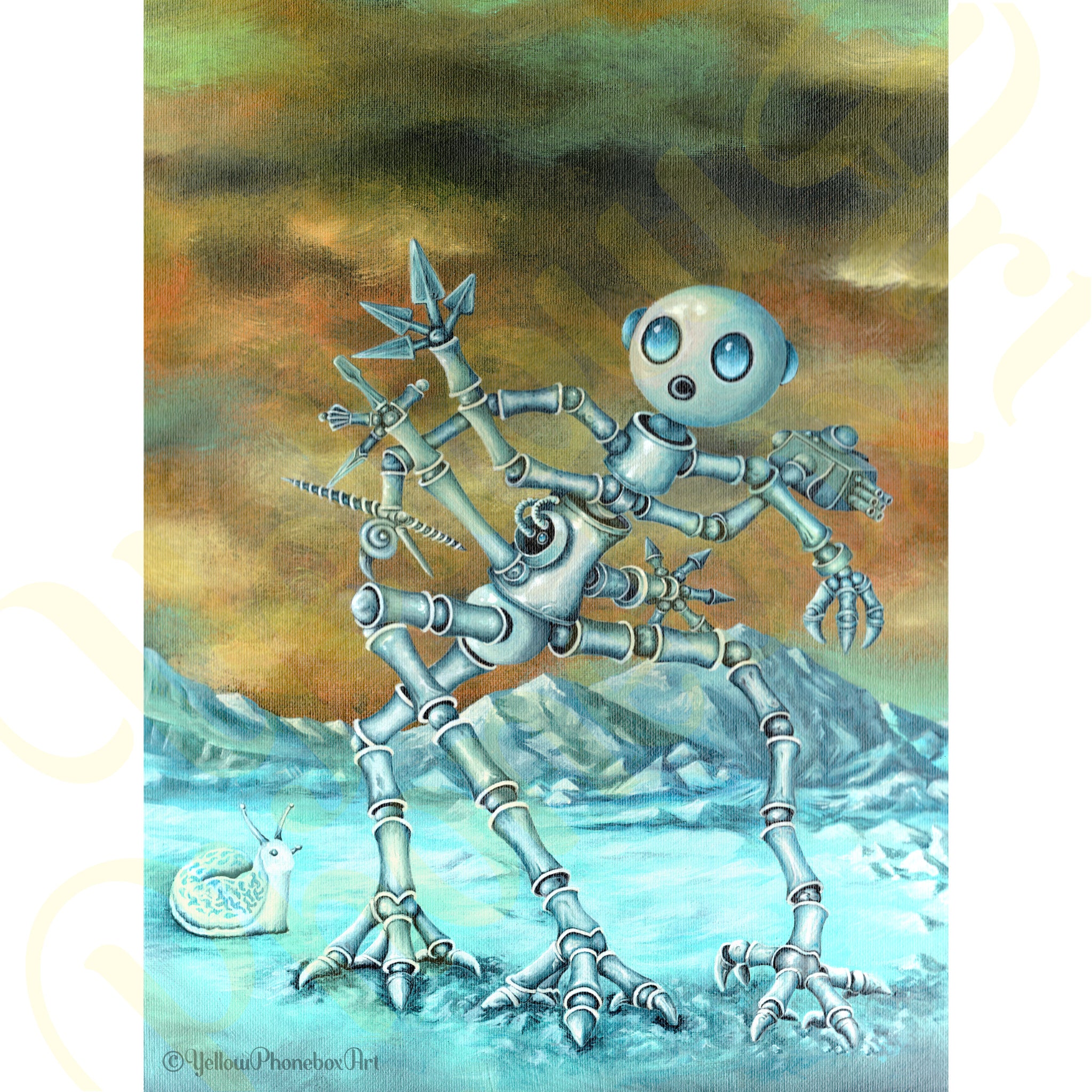 ‘Robo's Day Out’ - Print From Original Artwork - Wall Décor