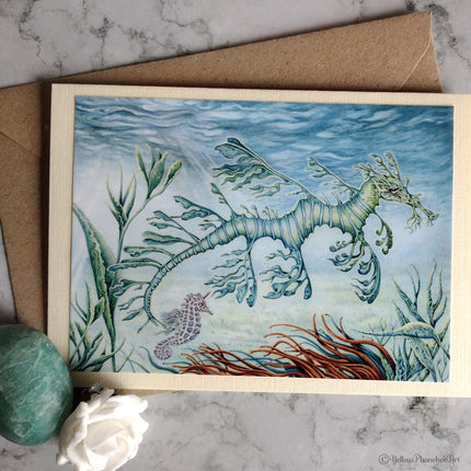 ‘Seadragoness’ - Handmade Greetings Card With Envelope