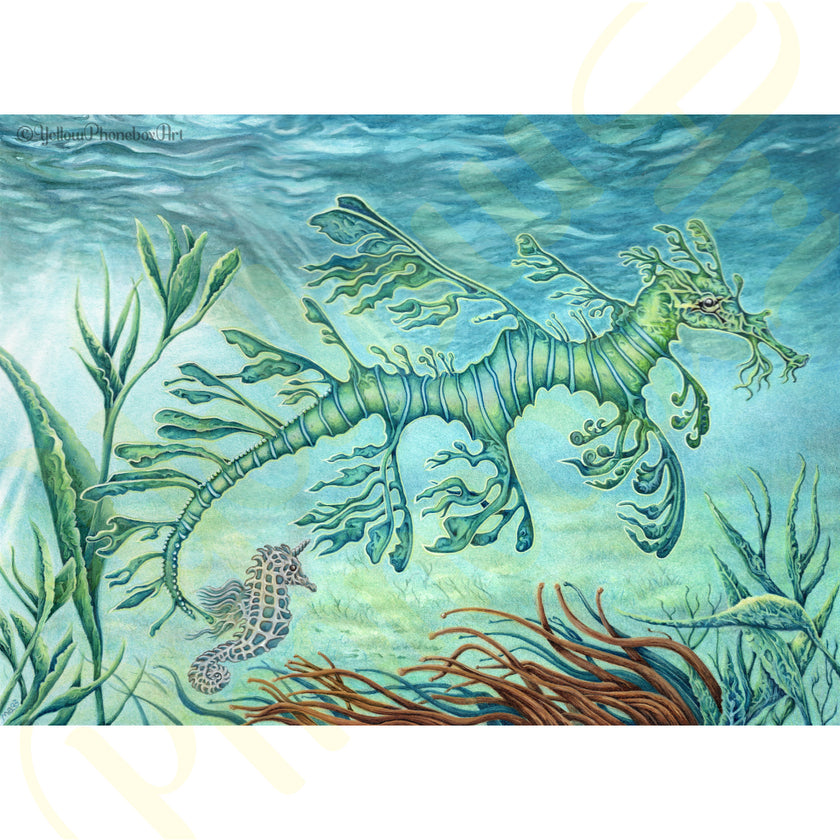 ‘Seadragoness’ - Handmade Greetings Card With Envelope