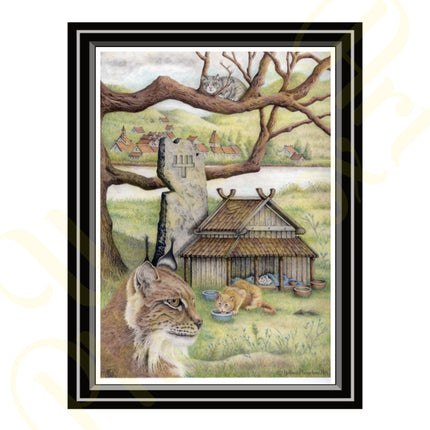 ‘Shrine To The Feline’ - Art Print From Original Artwork