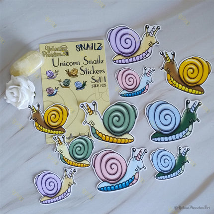 Unicorn Snailz Sticker Pack - Set 1