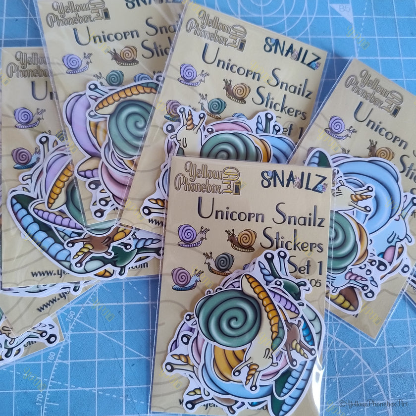 Unicorn Snailz Sticker Pack - Set 1