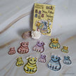 Stripy Kittiez Stickers Set 2 10 cute guinea pig stickers – 5 large (5x5cm approx) and 5 small (3x3cm approx)