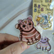 Stripy Kittiez Sticker 5cm (approx)