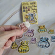 Stripy Kittiez Sticker 3cm (approx)