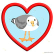Seagull Friends – Curious Seagull - Die-Cut Self-Adhesive Sticker
