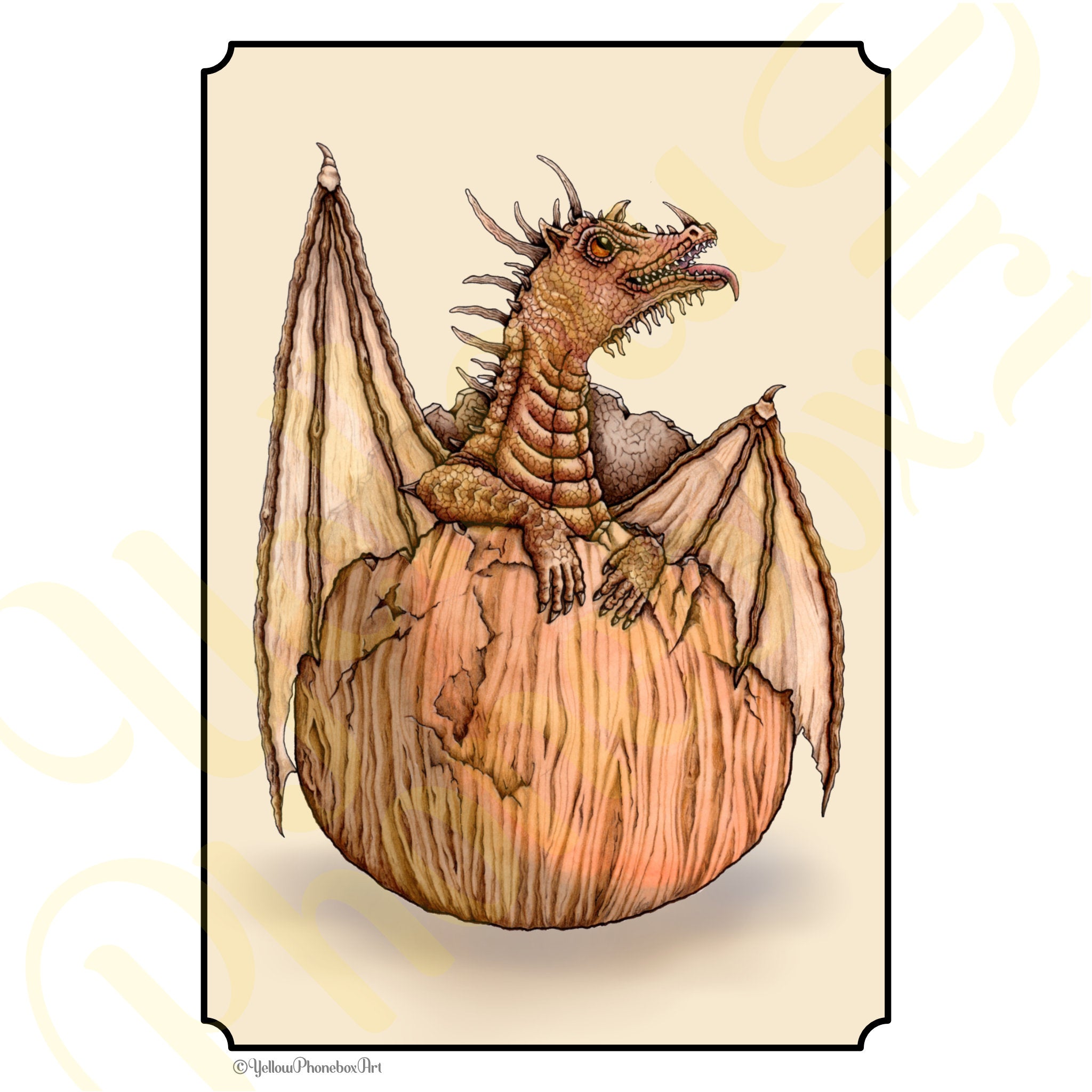 ‘Wood Hatchling’ - Handmade Greetings Card With Envelope